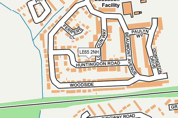 LE65 2NH map - OS OpenMap – Local (Ordnance Survey)