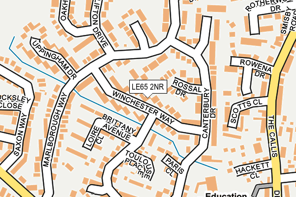 LE65 2NR map - OS OpenMap – Local (Ordnance Survey)