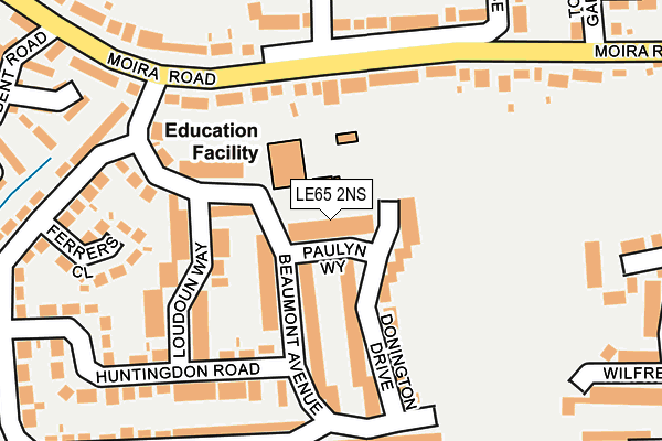 LE65 2NS map - OS OpenMap – Local (Ordnance Survey)