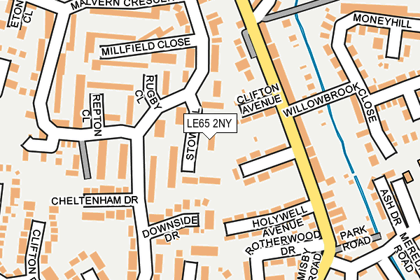 LE65 2NY map - OS OpenMap – Local (Ordnance Survey)