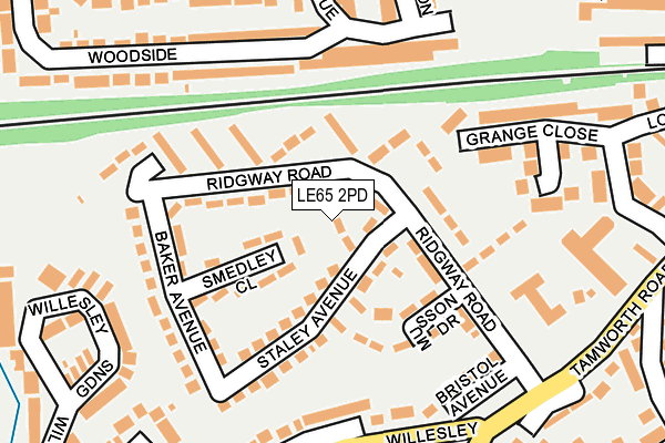 LE65 2PD map - OS OpenMap – Local (Ordnance Survey)