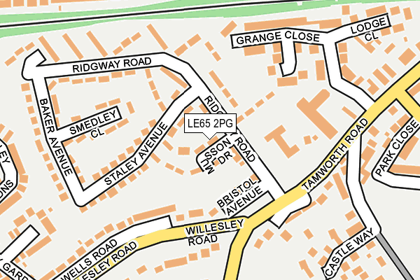 LE65 2PG map - OS OpenMap – Local (Ordnance Survey)