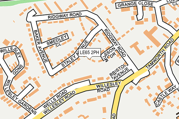 LE65 2PH map - OS OpenMap – Local (Ordnance Survey)