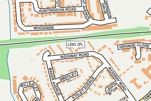 LE65 2PL map - OS OpenMap – Local (Ordnance Survey)