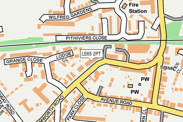 LE65 2PT map - OS OpenMap – Local (Ordnance Survey)