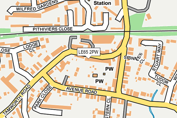 LE65 2PW map - OS OpenMap – Local (Ordnance Survey)