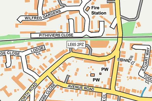 LE65 2PZ map - OS OpenMap – Local (Ordnance Survey)