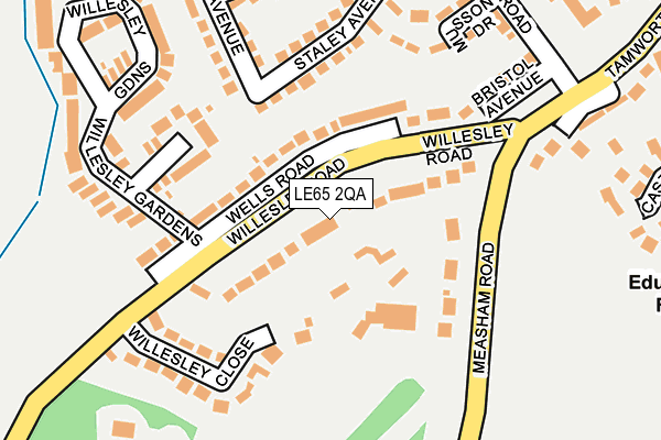 LE65 2QA map - OS OpenMap – Local (Ordnance Survey)