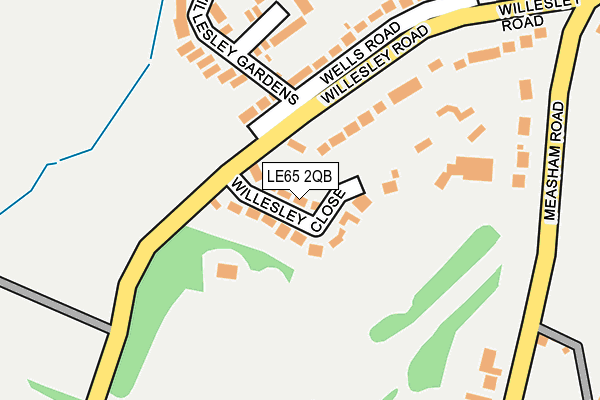 LE65 2QB map - OS OpenMap – Local (Ordnance Survey)