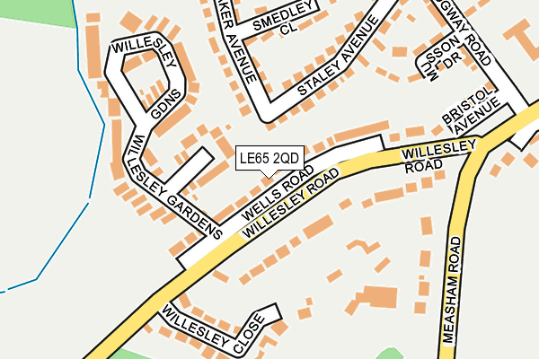 LE65 2QD map - OS OpenMap – Local (Ordnance Survey)