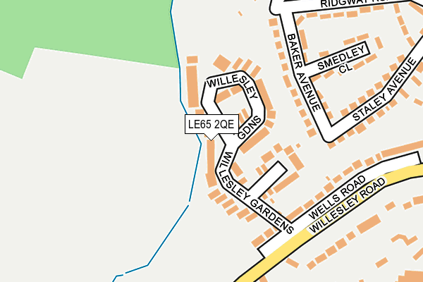 LE65 2QE map - OS OpenMap – Local (Ordnance Survey)