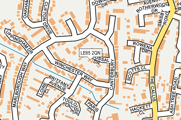 LE65 2QN map - OS OpenMap – Local (Ordnance Survey)