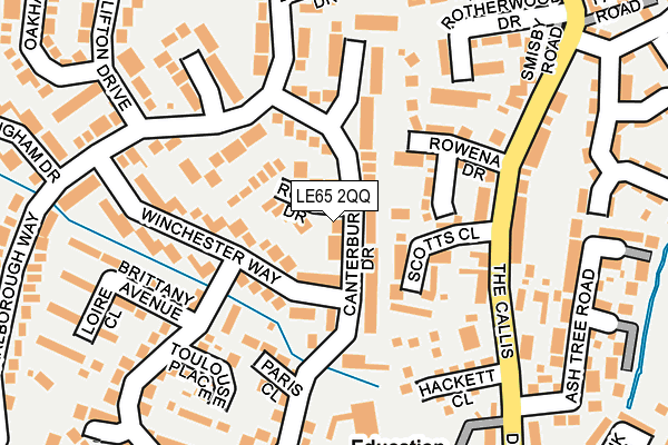 LE65 2QQ map - OS OpenMap – Local (Ordnance Survey)