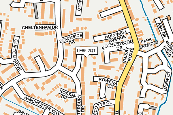 LE65 2QT map - OS OpenMap – Local (Ordnance Survey)