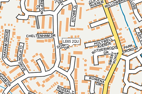LE65 2QU map - OS OpenMap – Local (Ordnance Survey)