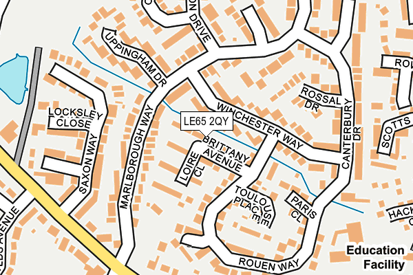 LE65 2QY map - OS OpenMap – Local (Ordnance Survey)