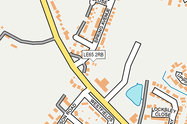 LE65 2RB map - OS OpenMap – Local (Ordnance Survey)