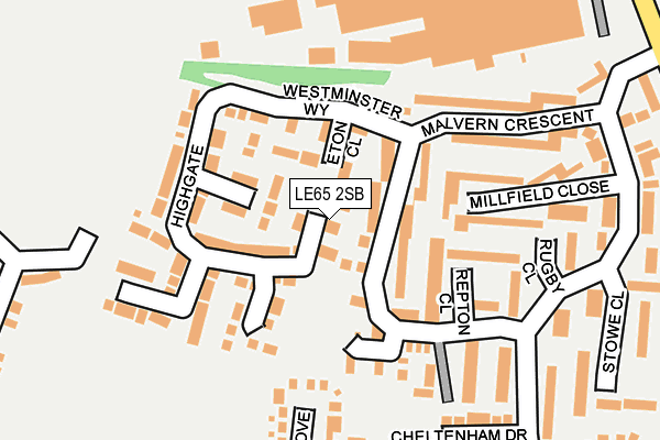 LE65 2SB map - OS OpenMap – Local (Ordnance Survey)