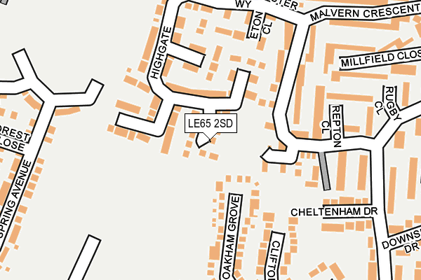 LE65 2SD map - OS OpenMap – Local (Ordnance Survey)