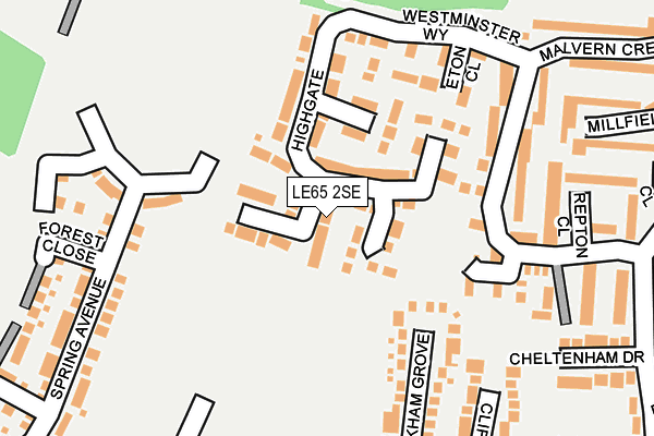 LE65 2SE map - OS OpenMap – Local (Ordnance Survey)