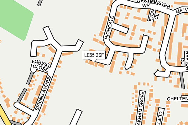 LE65 2SF map - OS OpenMap – Local (Ordnance Survey)