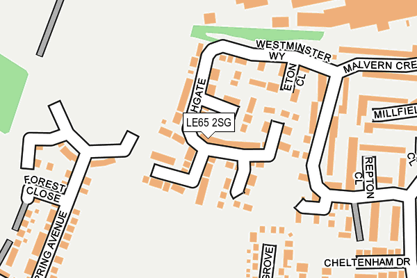 LE65 2SG map - OS OpenMap – Local (Ordnance Survey)