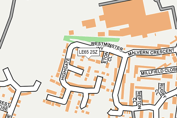 LE65 2SZ map - OS OpenMap – Local (Ordnance Survey)