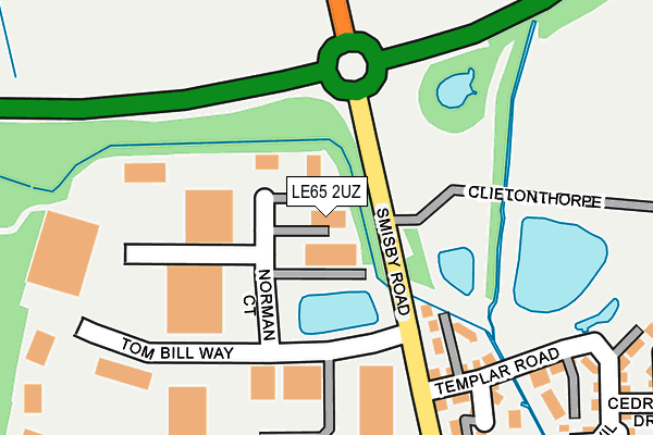 LE65 2UZ map - OS OpenMap – Local (Ordnance Survey)
