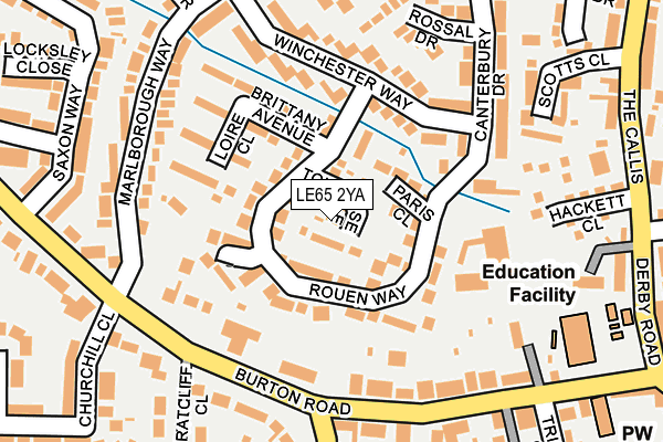 LE65 2YA map - OS OpenMap – Local (Ordnance Survey)