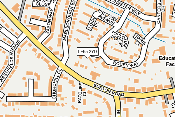 LE65 2YD map - OS OpenMap – Local (Ordnance Survey)