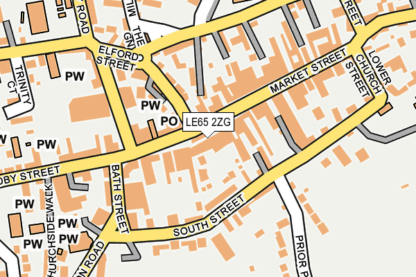 LE65 2ZG map - OS OpenMap – Local (Ordnance Survey)