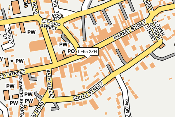 LE65 2ZH map - OS OpenMap – Local (Ordnance Survey)