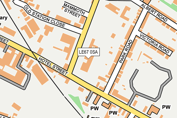 LE67 0SA map - OS OpenMap – Local (Ordnance Survey)