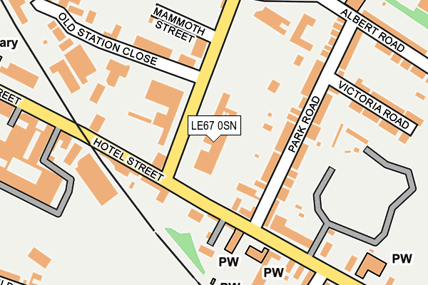 LE67 0SN map - OS OpenMap – Local (Ordnance Survey)