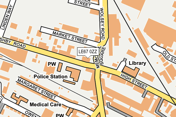 LE67 0ZZ map - OS OpenMap – Local (Ordnance Survey)