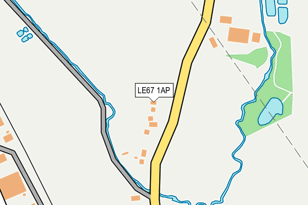 LE67 1AP map - OS OpenMap – Local (Ordnance Survey)