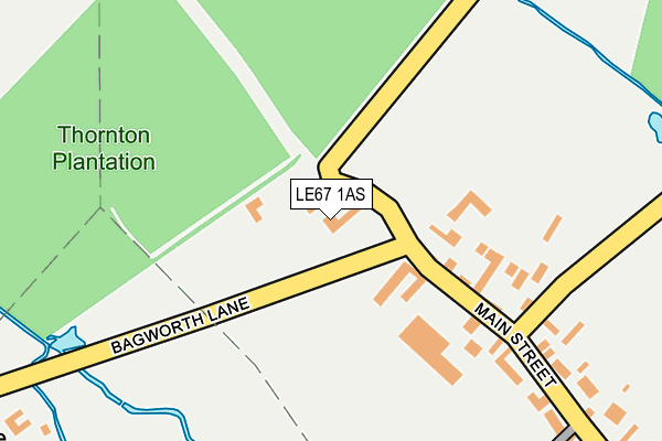 LE67 1AS map - OS OpenMap – Local (Ordnance Survey)