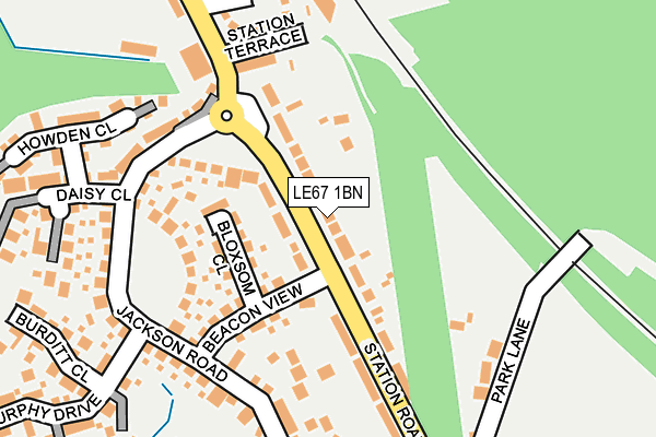 Map of BAGWORTH VILLAGE STORE LTD at local scale