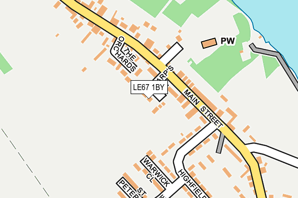 LE67 1BY map - OS OpenMap – Local (Ordnance Survey)