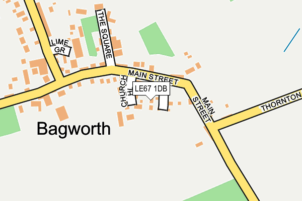 LE67 1DB map - OS OpenMap – Local (Ordnance Survey)