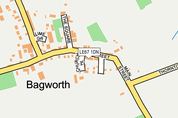 LE67 1DN map - OS OpenMap – Local (Ordnance Survey)