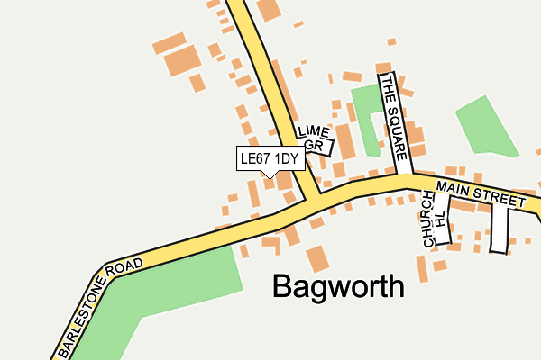 LE67 1DY map - OS OpenMap – Local (Ordnance Survey)