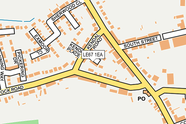 LE67 1EA map - OS OpenMap – Local (Ordnance Survey)