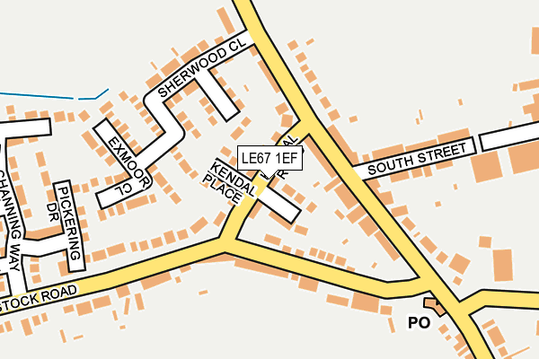 LE67 1EF map - OS OpenMap – Local (Ordnance Survey)