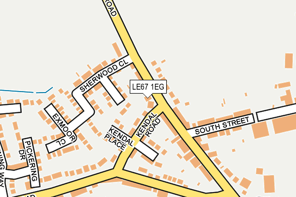 LE67 1EG map - OS OpenMap – Local (Ordnance Survey)