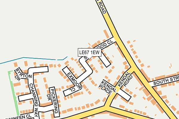 LE67 1EW map - OS OpenMap – Local (Ordnance Survey)