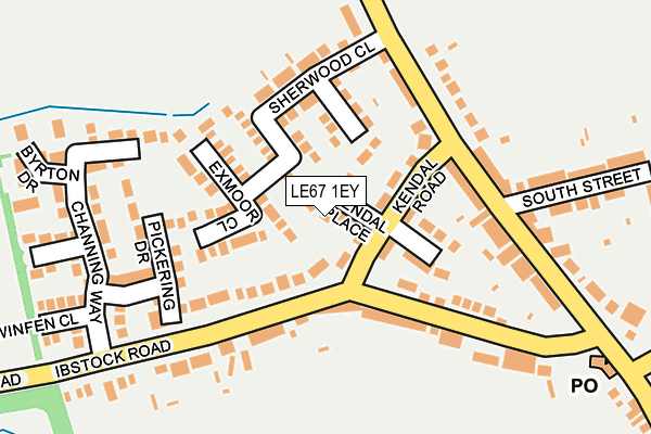 LE67 1EY map - OS OpenMap – Local (Ordnance Survey)