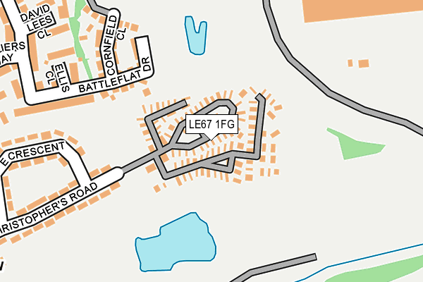 LE67 1FG map - OS OpenMap – Local (Ordnance Survey)