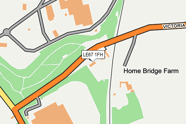 LE67 1FH map - OS OpenMap – Local (Ordnance Survey)