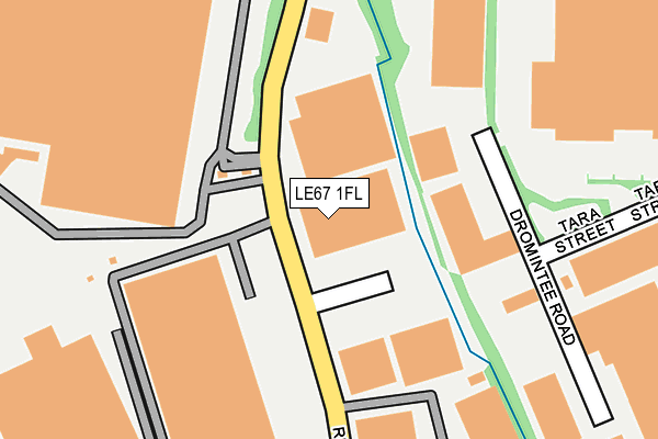 LE67 1FL map - OS OpenMap – Local (Ordnance Survey)